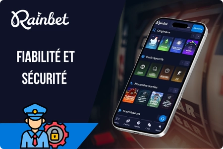 Mesures de sécurité Rainbet incluant cryptage SSL 256 bits, 2FA et licence Comores